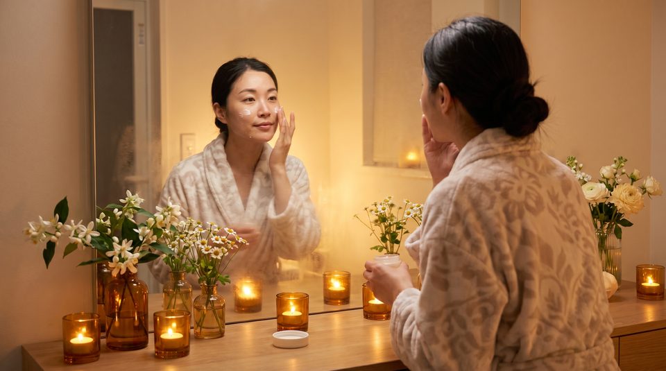 蘑菇视频夜间护肤视频演示 — 女性生活技能视频教程